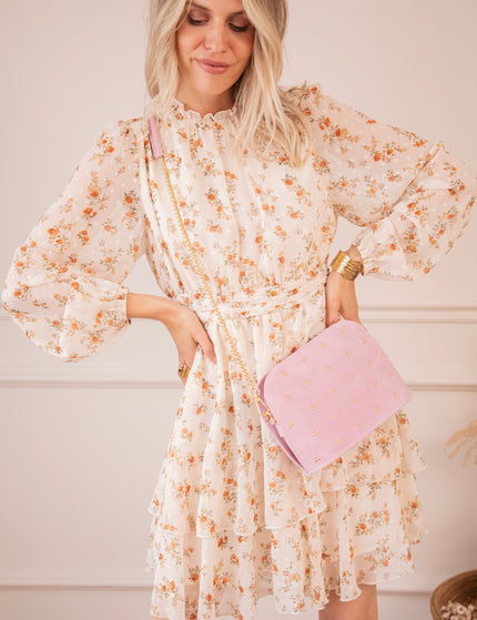 Kleid - Dancing With Roses - Beige/Orange