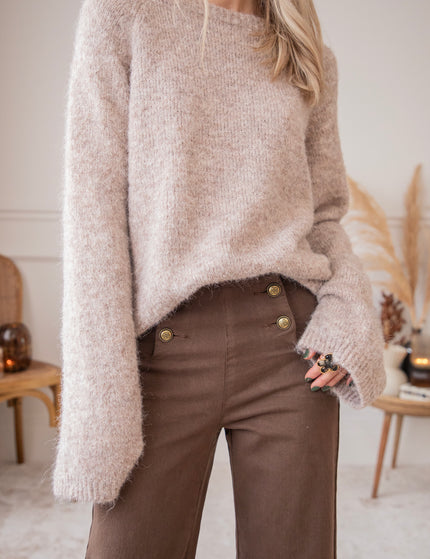 Button Flare Choco - Jeans