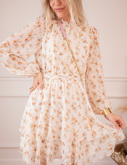 Kleid - Dancing With Roses - Beige/Orange