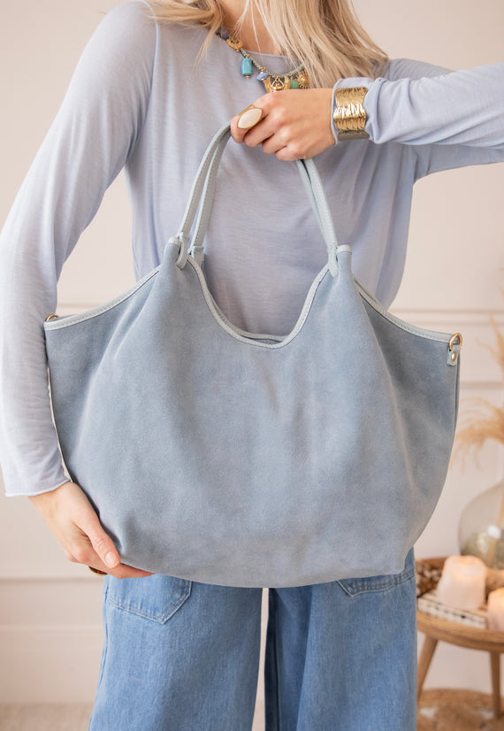 Syma Suede Blue - Handtas