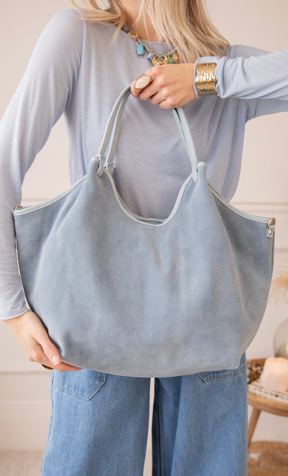 Syma Suede Blue - Handtas