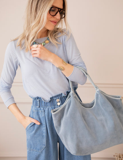 Syma Suede Blue - Handtas