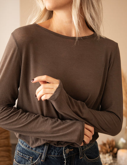 Langarmshirt - Undercover Base - Braun