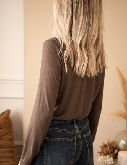 Langarmshirt - Undercover Base - Braun