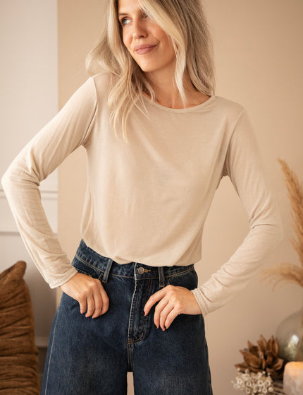 Langarmshirt - Undercover Base - Café Au Lait