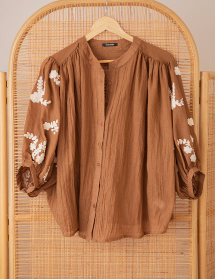 Bluse - Bloomery - Braun