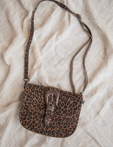 Handtasche - Leopard Leather Belt - Taupe