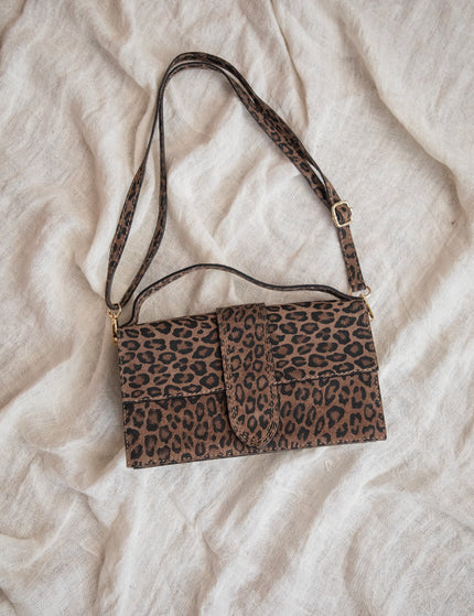 Handtasche - Leopard Leather - Taupe