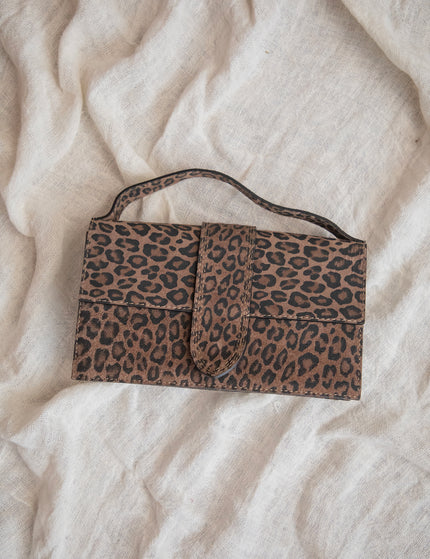 Handtasche - Leopard Leather - Taupe