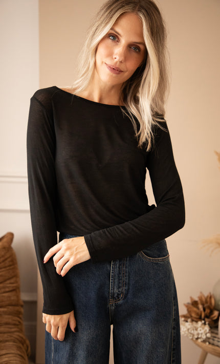 Langarmshirt - Undercover Base - Schwarz