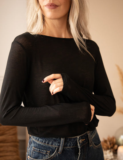 Langarmshirt - Undercover Base - Schwarz