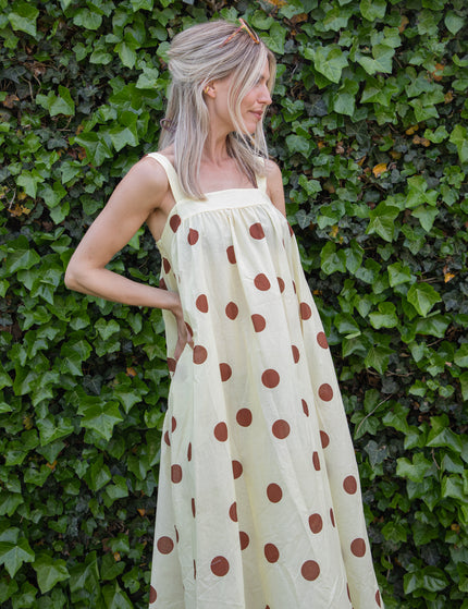 Kleid - Dots Of Sunshine - Butter Gelb/Braun