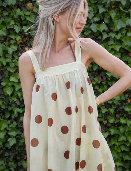 Kleid - Dots Of Sunshine - Butter Gelb/Braun