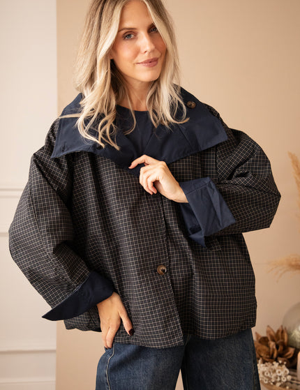 Jacke - Twin Side Trench - Dunkelblau