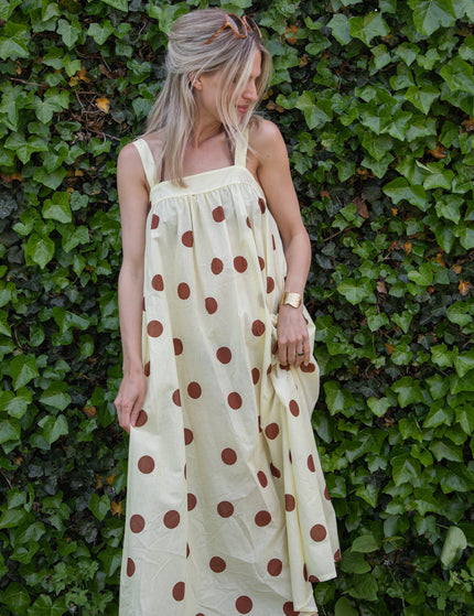 Kleid - Dots Of Sunshine - Butter Gelb/Braun