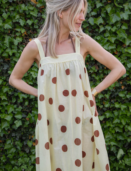Kleid - Dots Of Sunshine - Butter Gelb/Braun