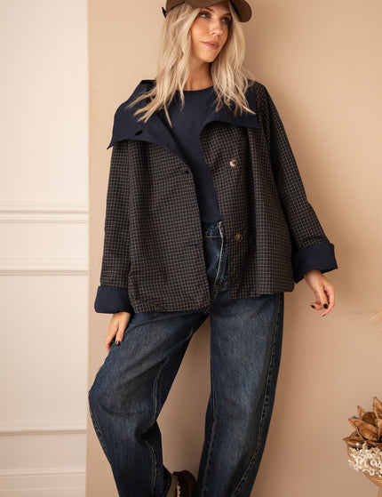 Jacke - Twin Side Trench - Dunkelblau