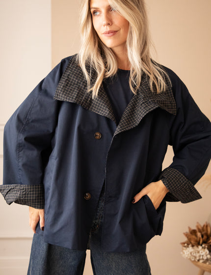 Jacke - Twin Side Trench - Dunkelblau