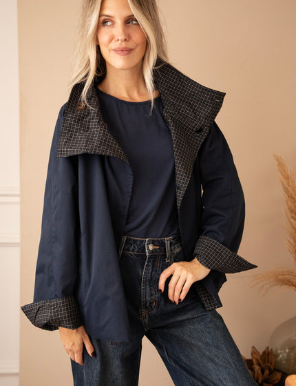 Jacke - Twin Side Trench - Dunkelblau