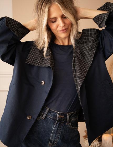 Jacke - Twin Side Trench - Dunkelblau
