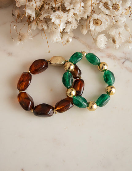 Serenity Brown/Gold - Armband