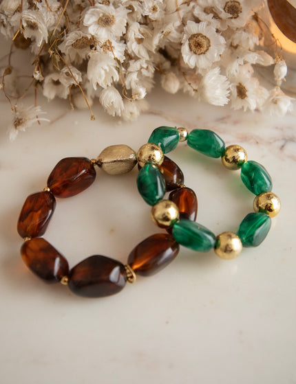 Serenity Brown/Gold - Armband