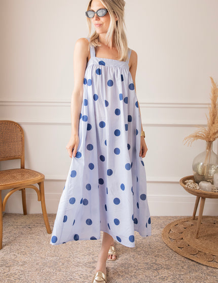 Kleid - Dots Of Sunshine - Hellblau/Dunkelblau