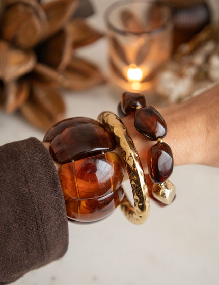 Serenity Brown/Gold - Armband