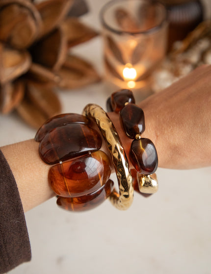 Serenity Brown/Gold - Armband