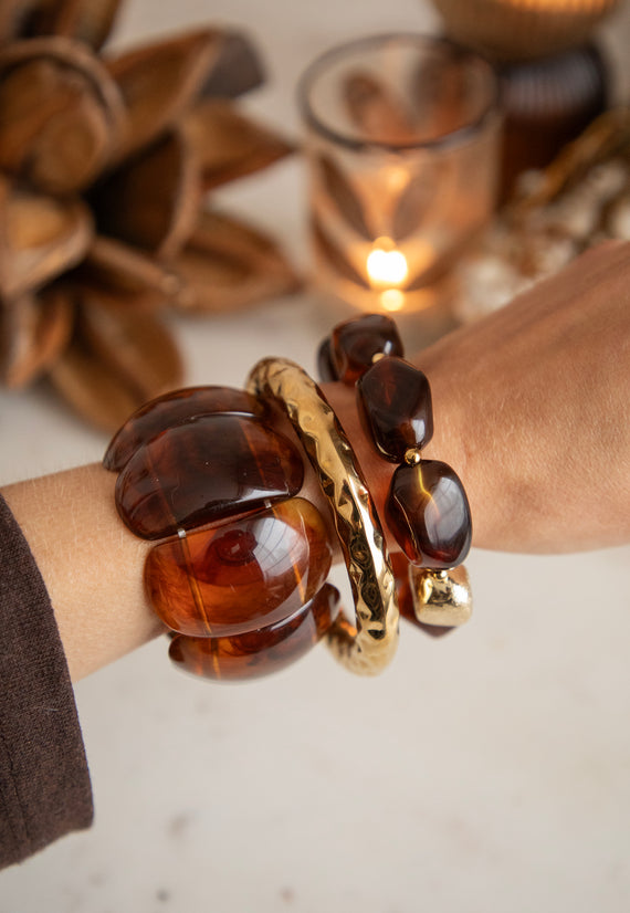 Serenity Brown/Gold - Armband