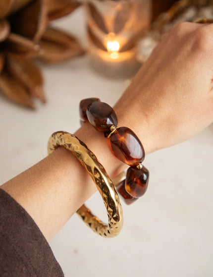 Serenity Brown/Gold - Armband