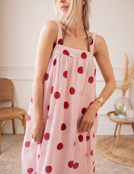 Kleid - Dots Of Sunshine - Babyrosa/Himbeere
