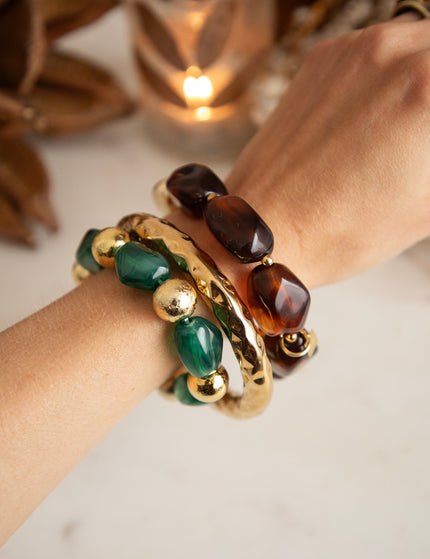 Serenity Brown/Gold - Armband