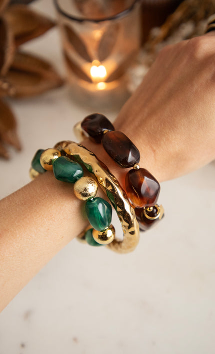 Serenity Green/Gold - Armband