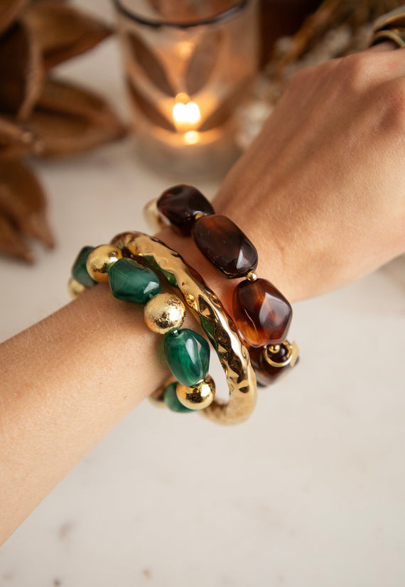 Serenity Green/Gold - Armband