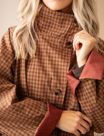 Jacke - Twin Side Trench - Weinrot