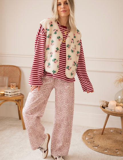 Sadie Stripe Pink/Bordeaux - Longsleeve