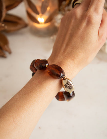 Serenity Brown/Gold - Armband