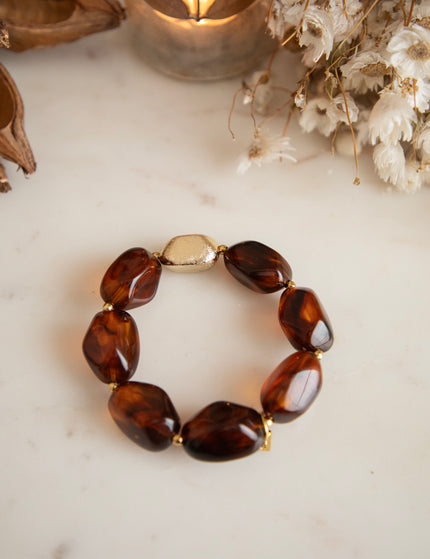 Serenity Brown/Gold - Armband