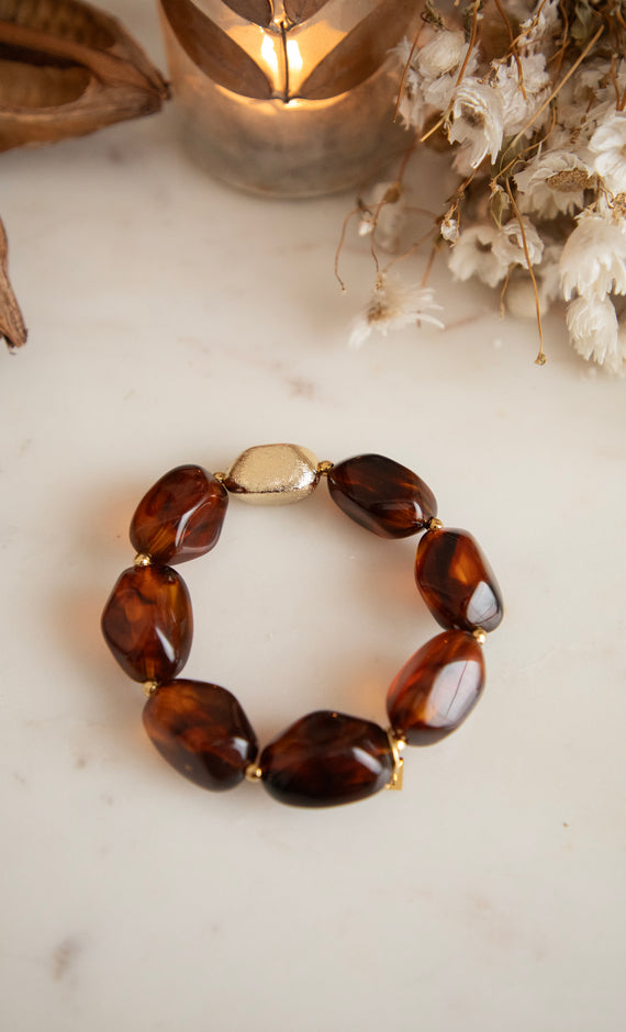 Serenity Brown/Gold - Bracelet