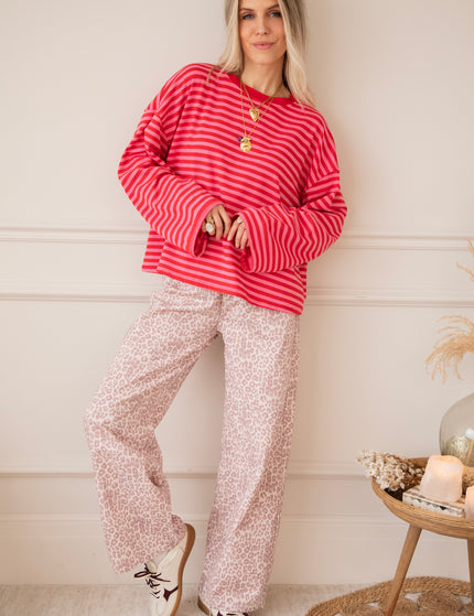 Sadie Stripe Pink/Red - Longsleeve