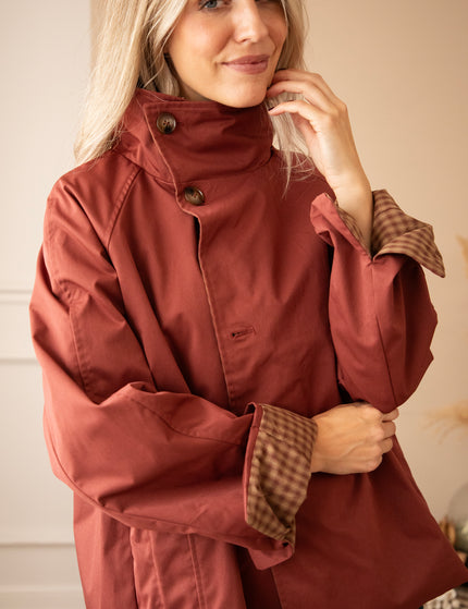 Jacke - Twin Side Trench - Weinrot
