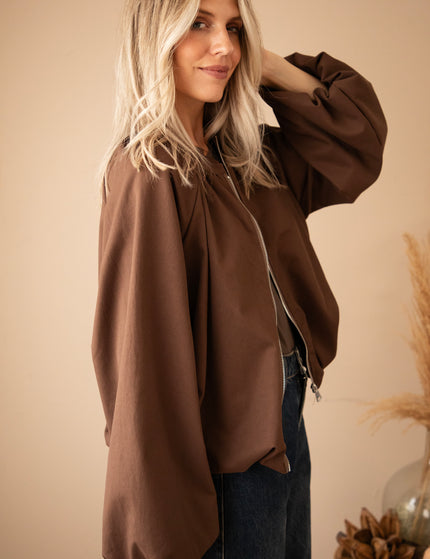 Jacke - Scarfed Scarlet - Braun/Pink