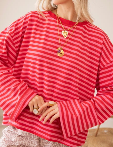 Sadie Stripe Pink/Red - Longsleeve