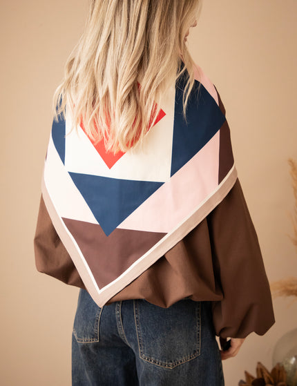 Jacke - Scarfed Scarlet - Braun/Pink