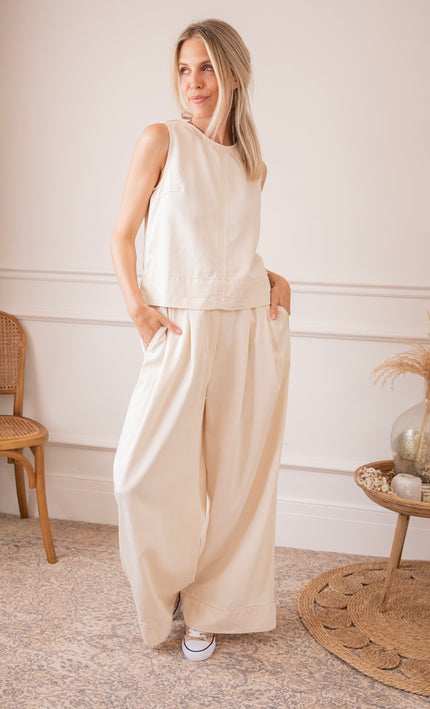 Easy Like Denim Beige - Pants