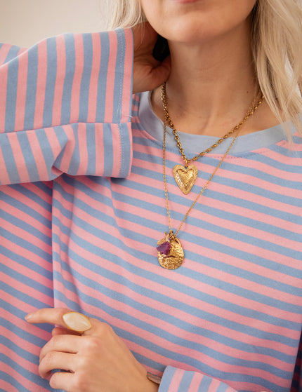 Sadie Stripe Soft Pink/Baby Blue - Longsleeve