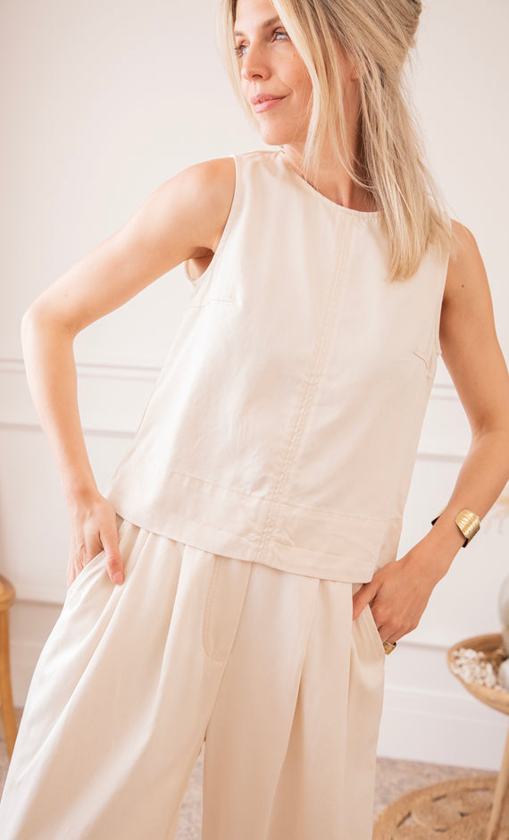 Easy Like Denim Beige - Broek