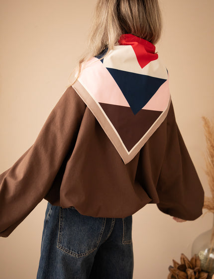 Jacke - Scarfed Scarlet - Braun/Pink