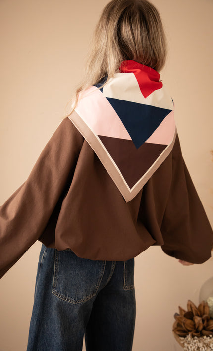 Jacke - Scarfed Scarlet - Braun/Pink